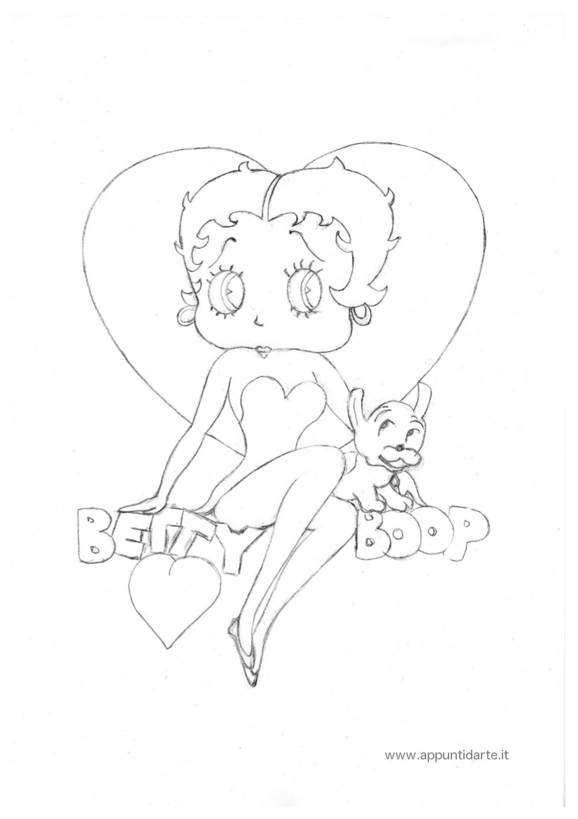 immagini disegni da colorare Betty Boop