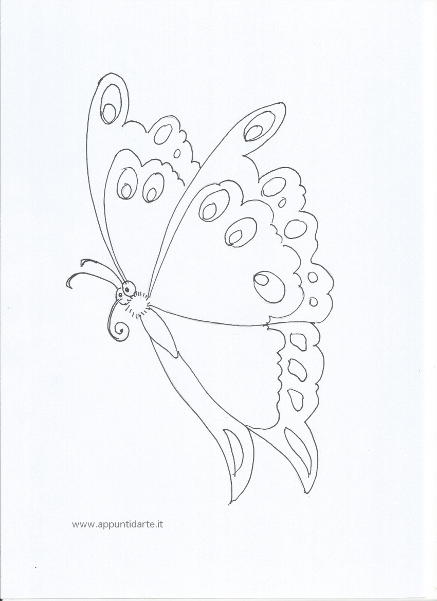 immagini disegni da colorare farfalla
